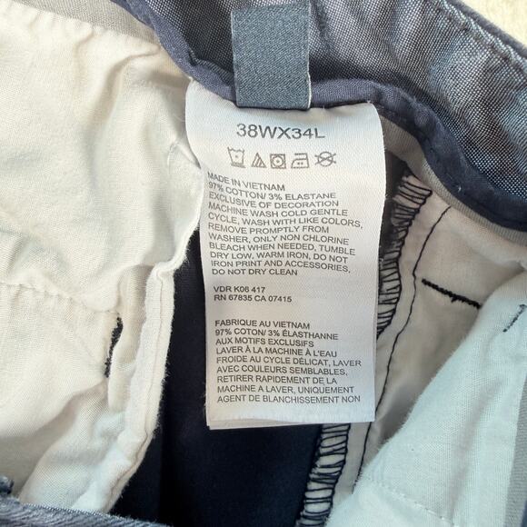 Nautica Mens "The Deck Pants/Classic Fit" Stretch Straight Blue 38Wx34L (38x31) - Picture 5 of 10